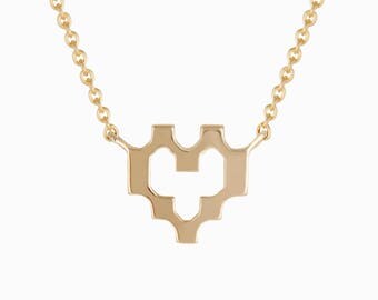Pixel Heart Necklace