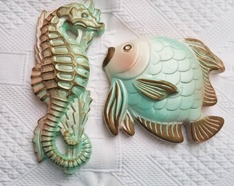 Seahorse Wall Decor vintage seahorse wall decor | etsy Seahorse Wall Decor vintage seahorse wall decor | etsy