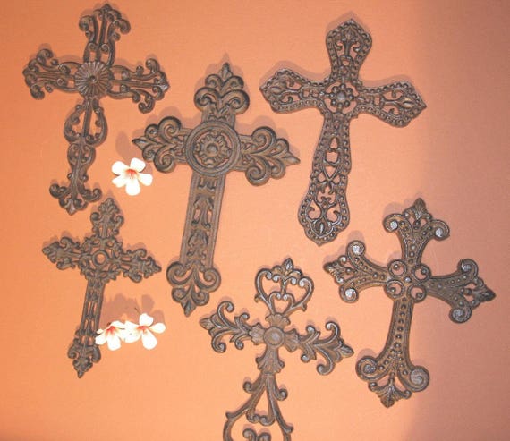 6 pcs Santa Clara Cast Iron Cross Collectionfree shipping