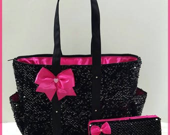 sequin diaper bag