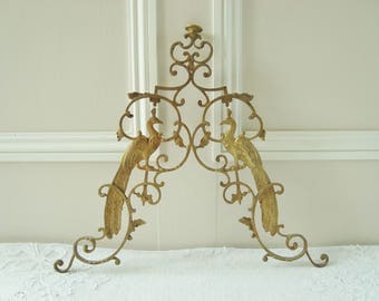 Decorative mount-Pediment-Birds-Peacocks-Antique French-Decoration-Decorative project-Ciel de lit-French treasure