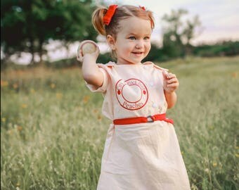 Girls costume, rockford peaches baseball costume, Halloween costume, birthday outfit