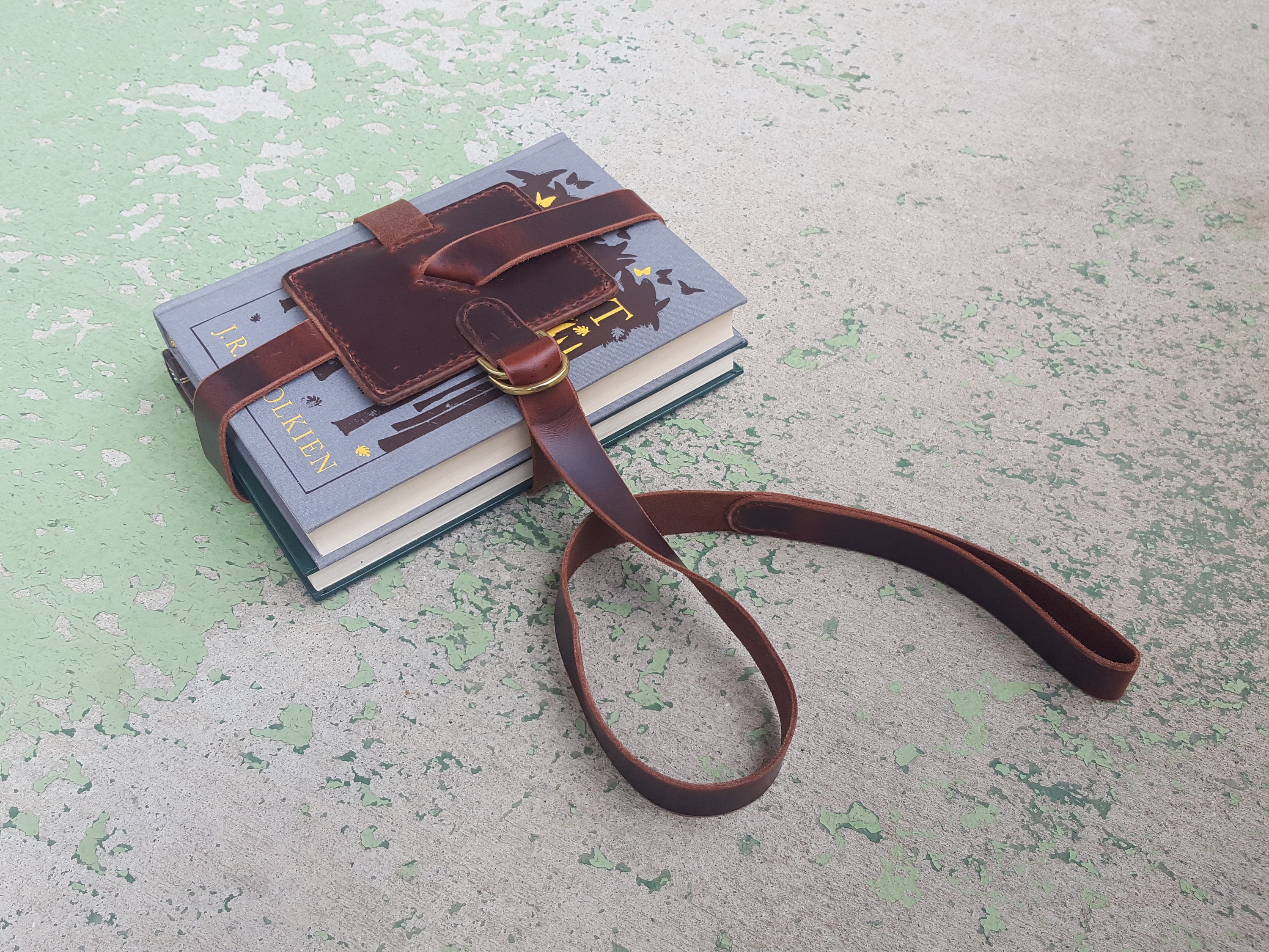 The Scholar 2.0 Classic Brown Leather Book Strap with Brass