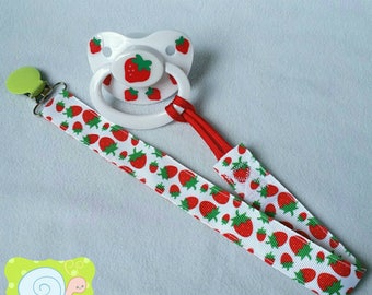 Strawberry Adult Pacifier Clip (ABDL)