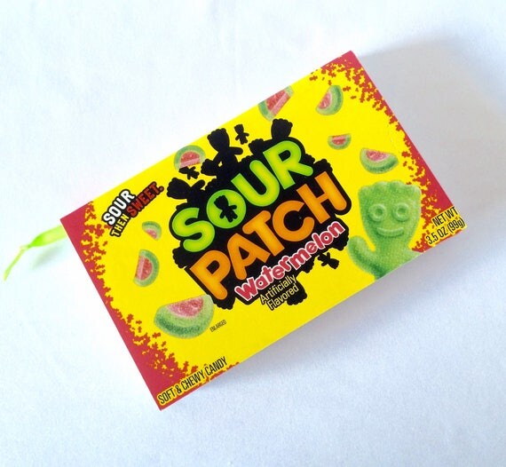 Sour Patch Kids Recycled Candy Box Journal or Notebook
