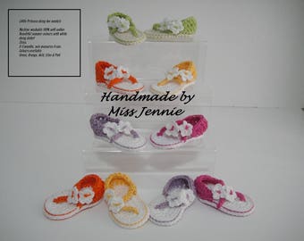 Crochet baby girls sandals, baby girls shoes, summer sandals, 0 - 12 months