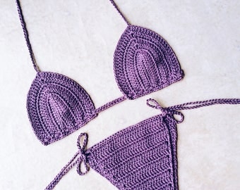 Custom Crochet Monokini TEAR DROP Swimsuit Bikini w/Your