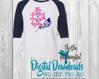 Proverbs 31 25, She is clothed in strength and dignity svg, Scripture SVG, Bible Verse Svg, Christian Svg, Religious Svg