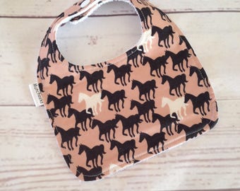 Horses baby bib, Muncheeks