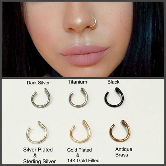 PAIR Fake Nose Ring Hoop Piercing