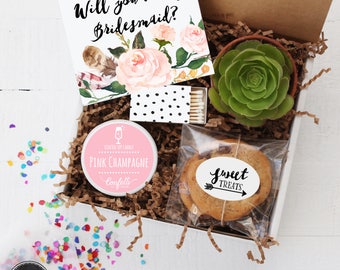 Will You Be My Bridesmaid Gift Box | Will You Be My Maid of Honor Gift | Bridal Party Gift | Bridesmaid Proposal | Bridesmaid Succulent Gift