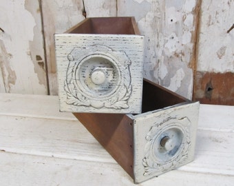 Vintage Wooden Sewing Machine Drawers