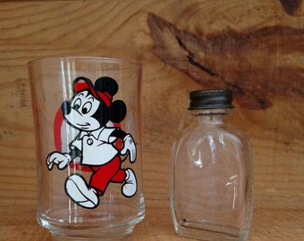 Vintage Disney - Vintage Walt Disney - Vintage Walt Disney World Mickey Mouse Club Souvenir Glass - Walt Disney Productions - Free Shipping