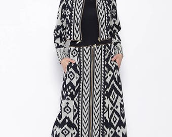 3 in 1 Handwoven Ikat Jacket, Outer and Dress
