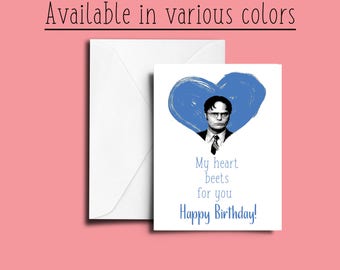 office birthday card etsy