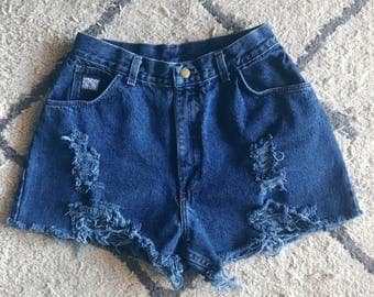 Distressed High Waisted Shorts