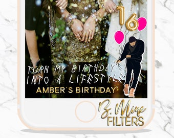 BIRTHDAY SNAPCHAT GEOFILTER,Birthday Snapchat Filter, Drake Snapchat Filter, Birthday Filter, Turn my Birthday into a Lifestyle,It's Lit