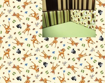 Bambi Crib Bumper Bambi Boy Girl Crib Bedding Bambi Nursery Baby Girl Bedding Crib Bumper Boy Nursery Timber Crib Bumper Bedding