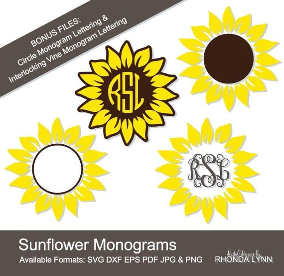 Free Free 276 Vinyl Sunflower Monogram Svg SVG PNG EPS DXF File