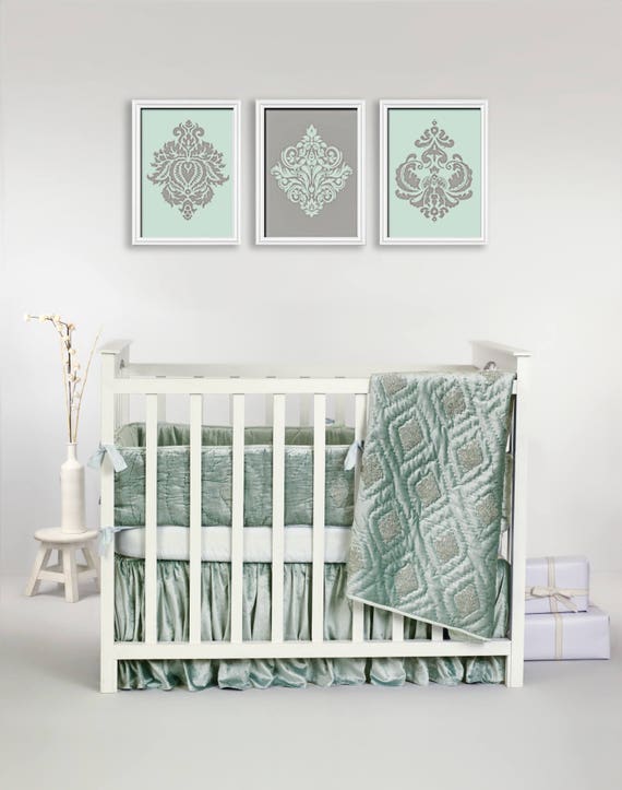 Royal Blue Luxury Velvet Collection Baby Bedding Set Baby