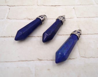 Lapis Lazuli Pendant - Natural Stone Pendant - Lapis Lazuli Point - Lazuli Point Pendant - Lapis Point Pendant - Lapis Lazuli Charm - Lapis