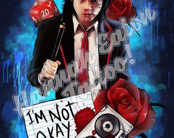 I'm Not Okay - My Chemical Romance Digital Art Print - 8x10