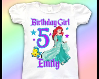 mermaid birthday shirt 4