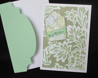 Wedding Card, Best Wishes, 25th, 40th, 50th, Anniversary Card, Laser Cut, Floral, Special Occasion, Fancy, Layered, Pretty Card, For Couple