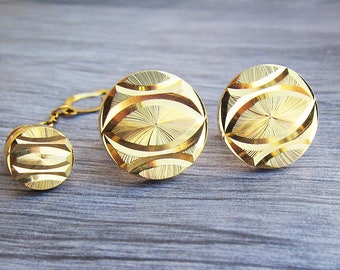 fathers day gift ideas for men Vintage cuff links Mens cufflink Vintage jewelry Gold cufflinks Vintage cufflink Business cufflink cuff link