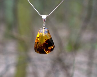 baltic amber necklace / amber necklace/ amber silver necklace/ amber jewelry/ orange amber / gift for her / amber necklace / amber pendant