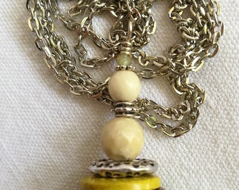 Pendant metal and wood / free shipping