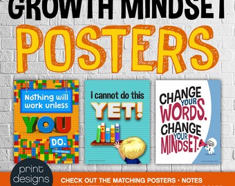 Growth Mindset Posters • Growth Mindset • Teacher Notes • Growth Mindset Materials • Teaching Materials • Classroom Posters