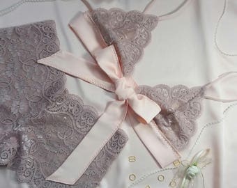 Jewel Embellished Lingerie Bra Set - The Honeymoon Edit