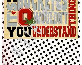 OHIO SVG - Ohio State Subway art shirt Ohio state SVG -silhouette cameo cricut Buckeyes svg Ohio state Buckeye thing you wouldnt understand