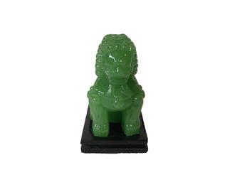 jade foo dog statues