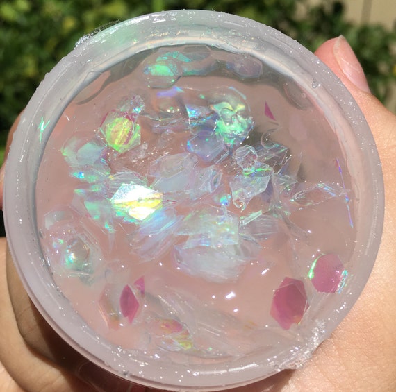 Holographic Glitter Jellyfish Clear Slime