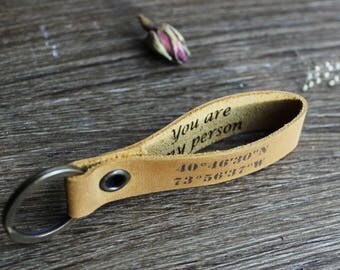 custom keychain custom coordinates keychain latitude longitude keychain monogram keychain personalize keychain engraved keychain|for|couples