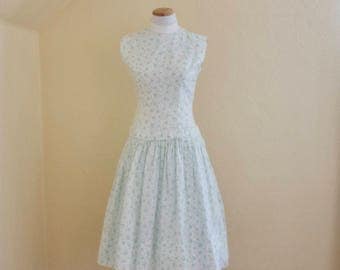 1950's Teena Paige hats and hearts novelty print dress
