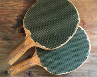 Vintage Ping Pong Paddles / Vintage Home / Antique Decor