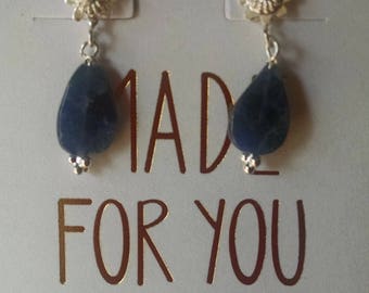 Lapis and Sterling Silver Earrings