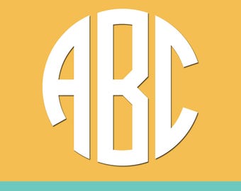 Circle Monogram Font, Circle Monogram Svg, Monogram Font, Monogram Alphabet, Circle Font, Cricut Svg, Silhouette Cut Files, SVG Font