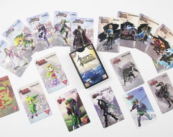 FAST FREE Shipping! Complete Set! All 18 Zelda NFC amiibo Cards & Case! + Full Page Color Guide on Card Stock! Majora's Mask Ocarina of Time