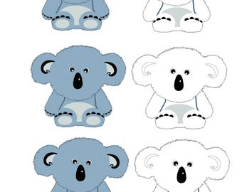 Koala clipart | Etsy