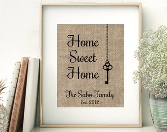 Home Sweet Home | Housewarming Gift for Family | Key House Warming Gift | Our First Home New Home New House | Realtor Closing Gift