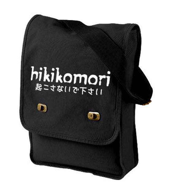 Hikikomori Bag canvas messenger bag anime laptop bag japanese