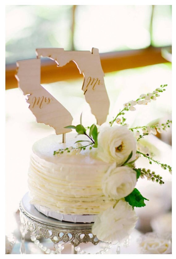Mr And Mrs State Cake Toppers Wedding Topper Rustic DownInTheBoondocks Mr And Mrs State Cake Toppers Wedding Topper Rustic DownInTheBoondocks