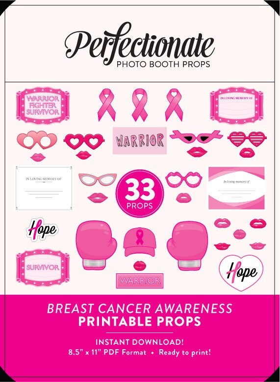 Printable Breast Cancer Awareness Photo Booth Props 33