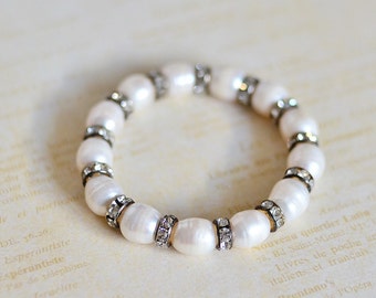Freshwater Pearl Bracelet, Beaded Bracelet, Pearl Jewelry, Beaded Jewelry