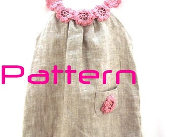 Crochet pattern Pdf , DIY crochet dress, crochet tutorial, crochet baby dress PATTERN, Baby Dress - Girls Dress - newborn to any age