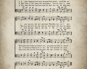 Amazing Grace Hymnal Sheet Music